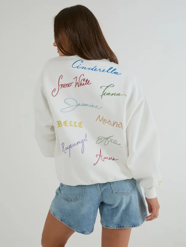 Disney Princess Signature Sweatshirt made by Skinnydip London