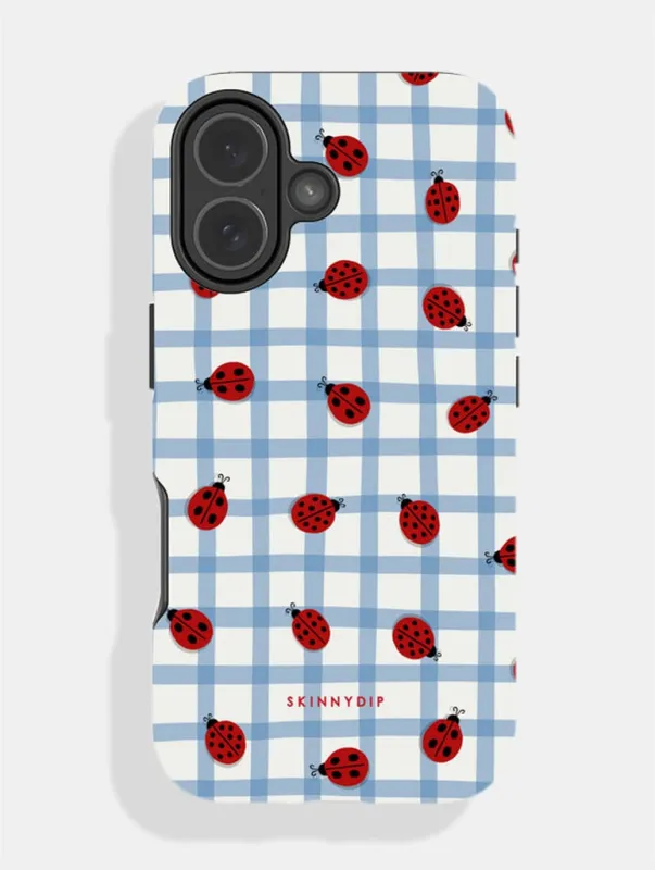 Ladybird Blue Gingham Repeat Ultra Protective iPhone Case made by Skinnydip London