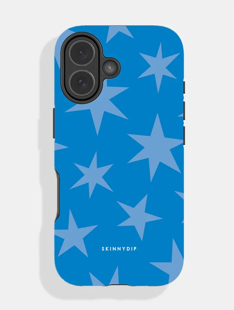 Cerulean Blue Ditsy Stars Ultra Protective iPhone Case sold by Skinnydip London