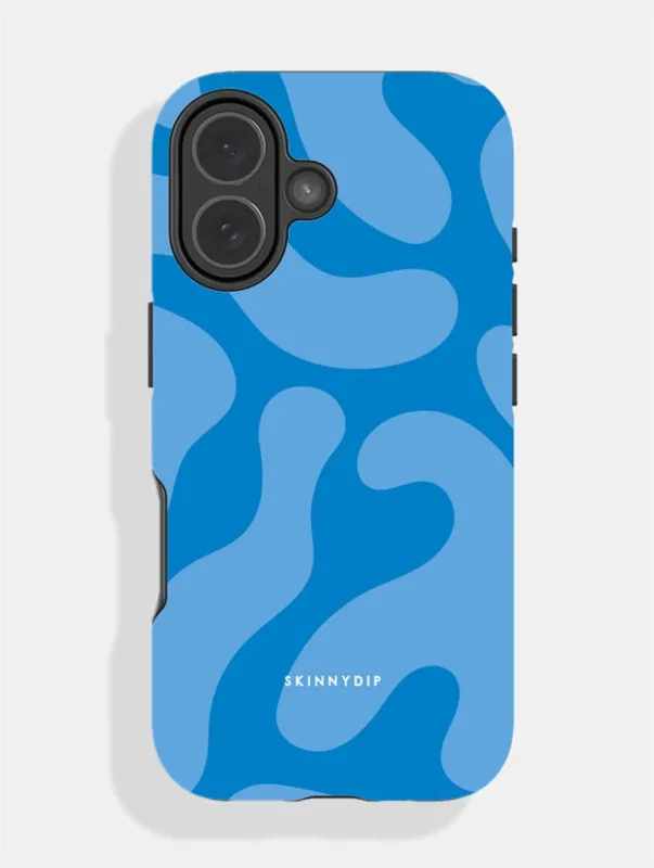 Cerulean Blue Pattern Ultra Protective iPhone Case made by Skinnydip London