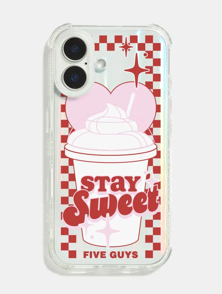 Five Guys x Skinnydip Red Stay Sweet Shock iPhone Case sold by Skinnydip London