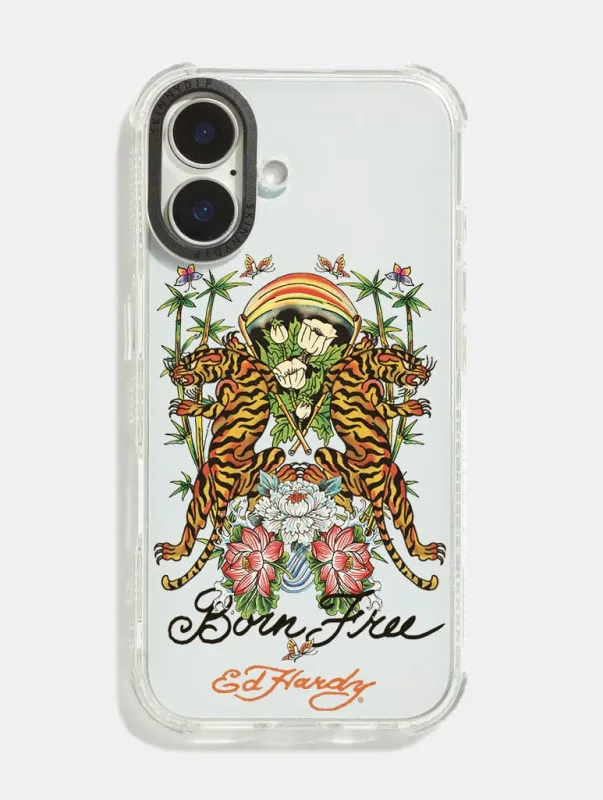 Ed Hardy x Skinnydip Double Tiger Shock iPhone Case made by Skinnydip London