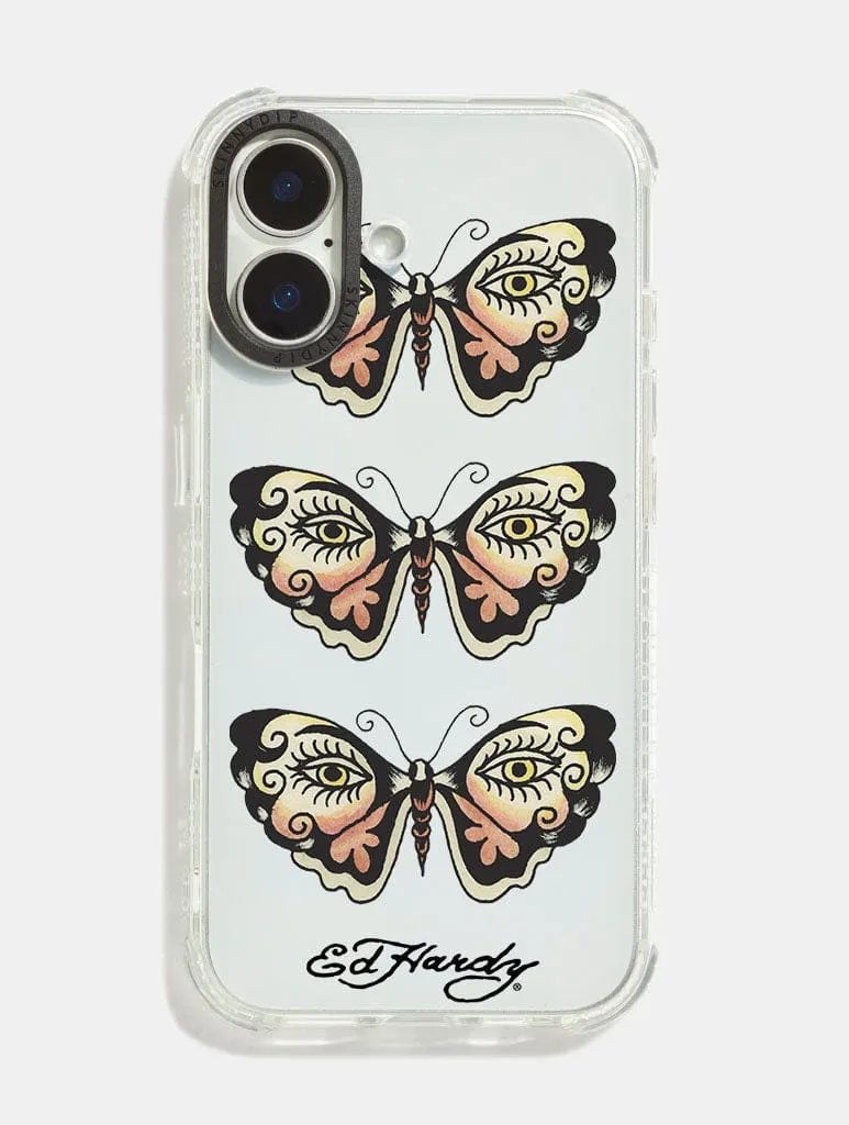 Ed Hardy x Skinnydip Repeat Butterfly Shock iPhone Case sold by Skinnydip London