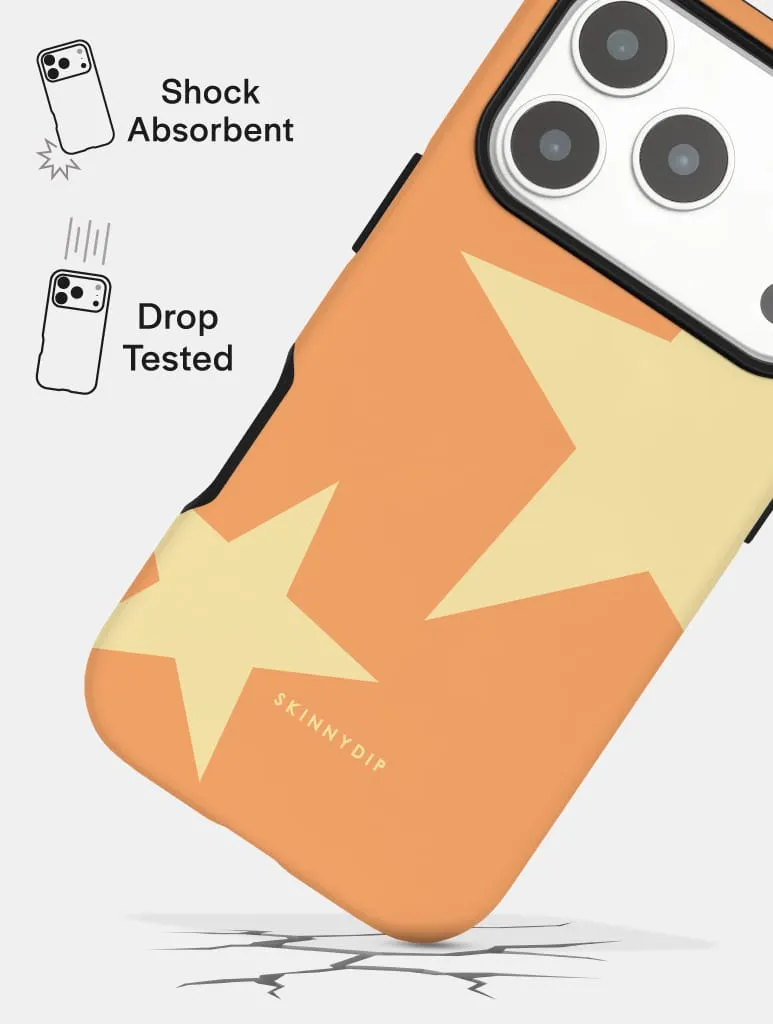 Two Stars Orange Yellow Ultra Protective iPhone Case sold by Skinnydip London product image thumbnail 3