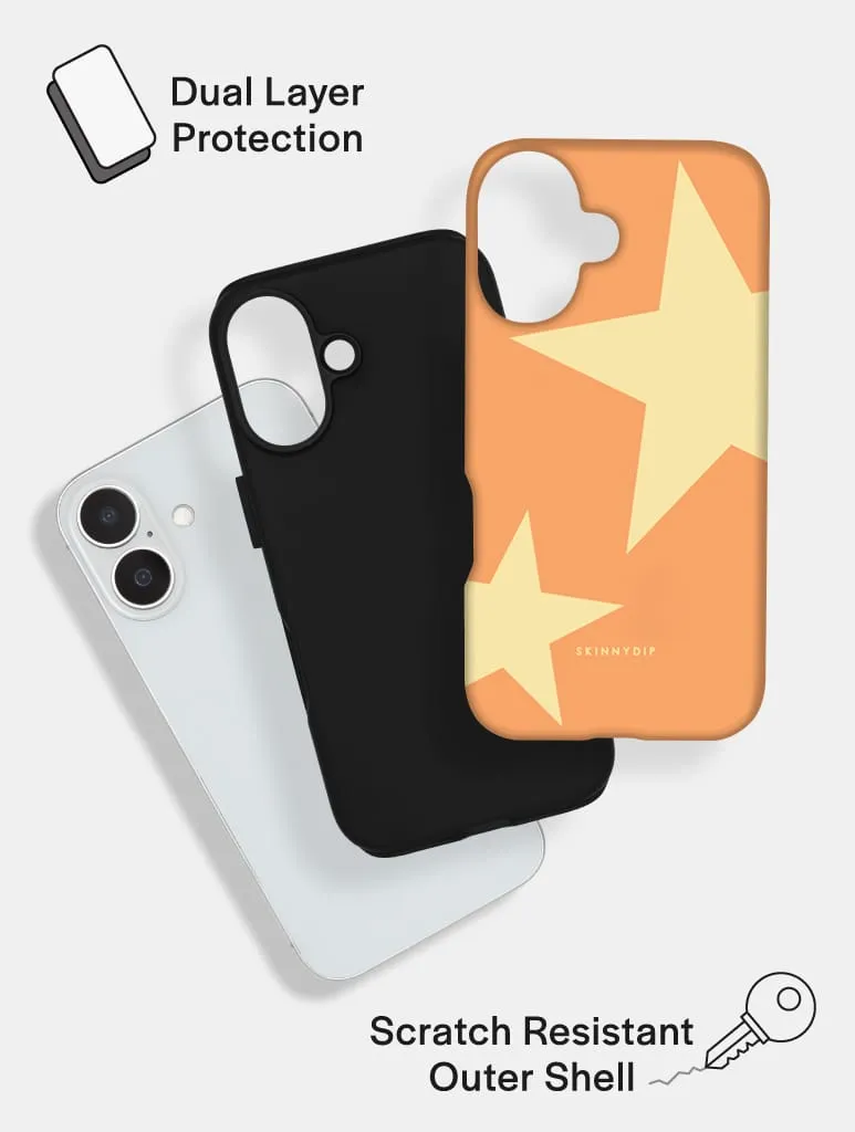 Two Stars Orange Yellow Ultra Protective iPhone Case sold by Skinnydip London product image thumbnail 2
