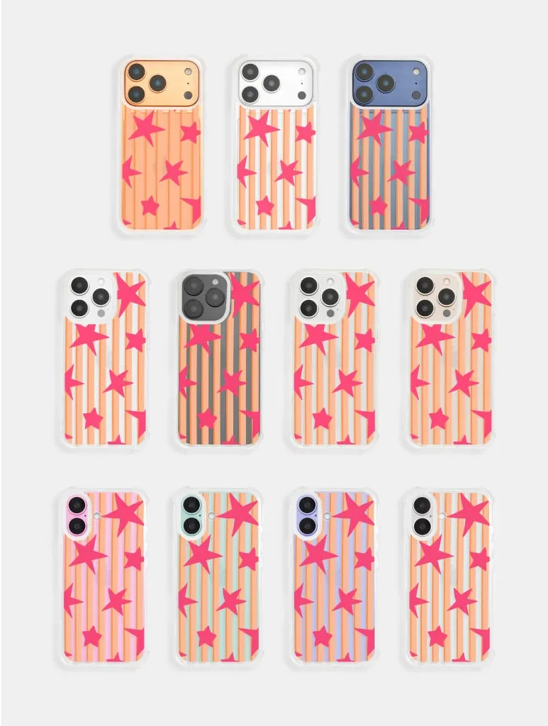 Stars And Stripes Pink And Orange Shock iPhone Case sold by Skinnydip London product image thumbnail 5