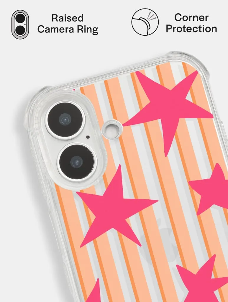 Stars And Stripes Pink And Orange Shock iPhone Case sold by Skinnydip London product image thumbnail 4