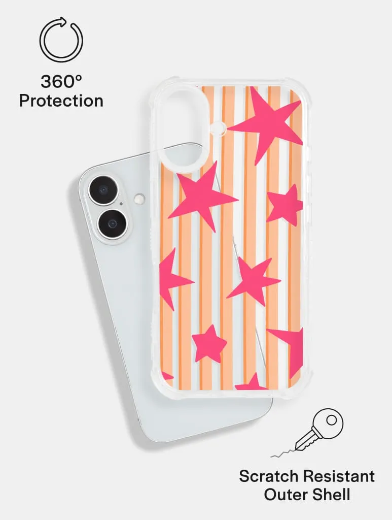 Stars And Stripes Pink And Orange Shock iPhone Case sold by Skinnydip London product image thumbnail 2