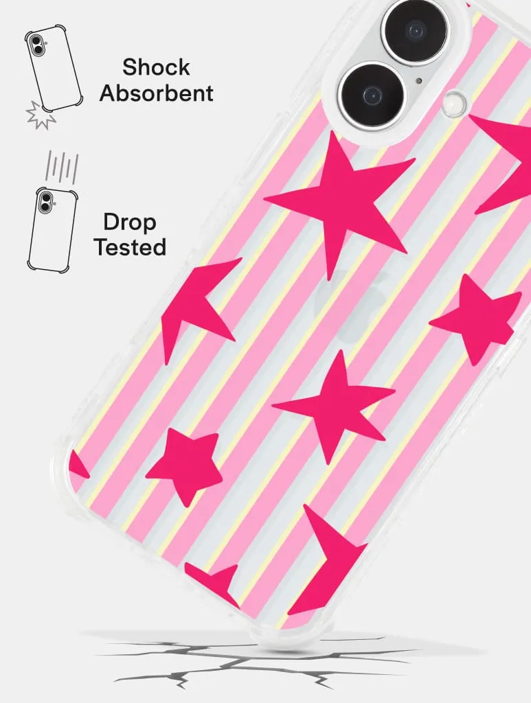 Stars And Stripes Pink Red And Yellow Shock iPhone Case sold by Skinnydip London product image thumbnail 3