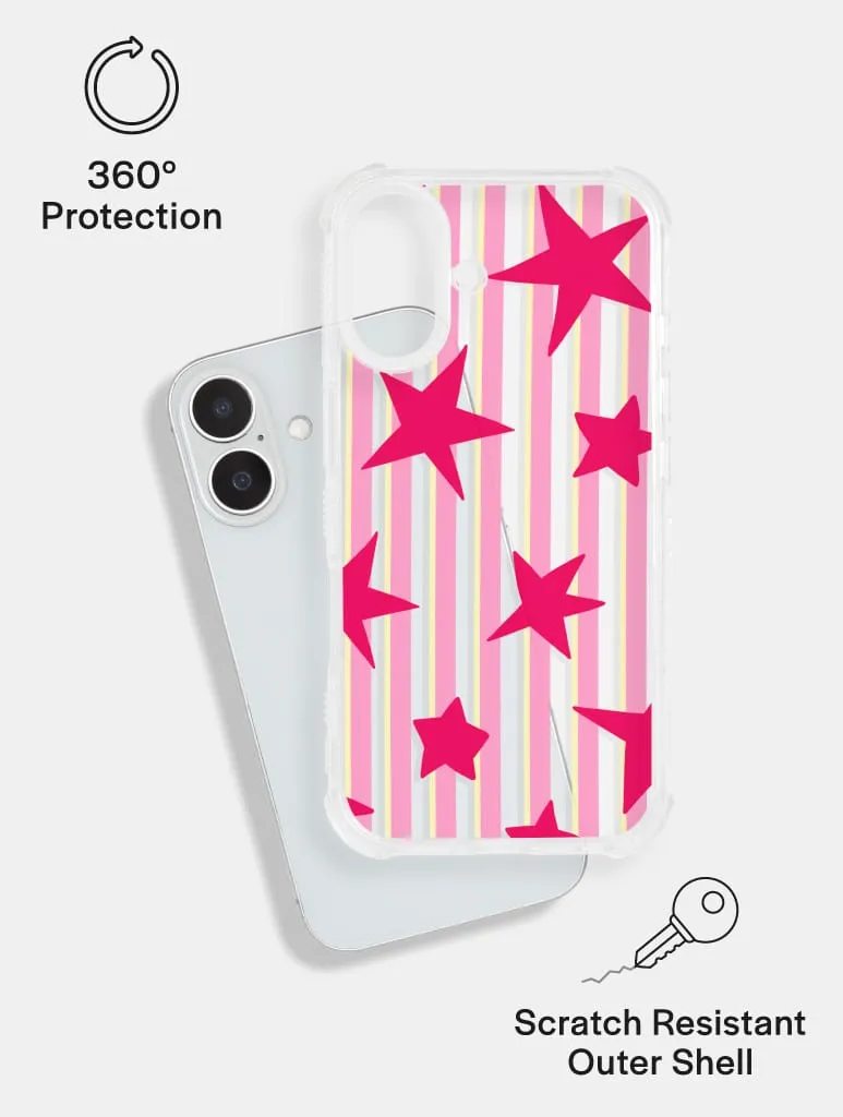 Stars And Stripes Pink Red And Yellow Shock iPhone Case sold by Skinnydip London product image thumbnail 2