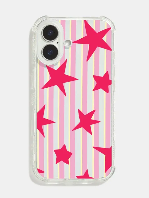 Stars And Stripes Pink Red And Yellow Shock iPhone Case made by Skinnydip London
