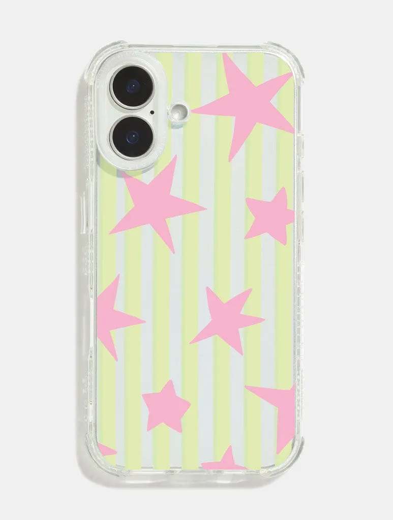 Stars And Stripes Matcha And Pink Shock iPhone Case sold by Skinnydip London
