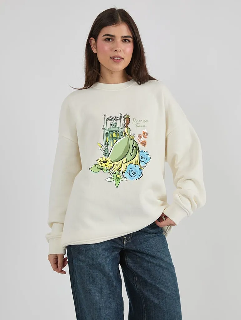 Disney The Princess And The Frog Tiana Sweatshirt In White sold by Skinnydip London