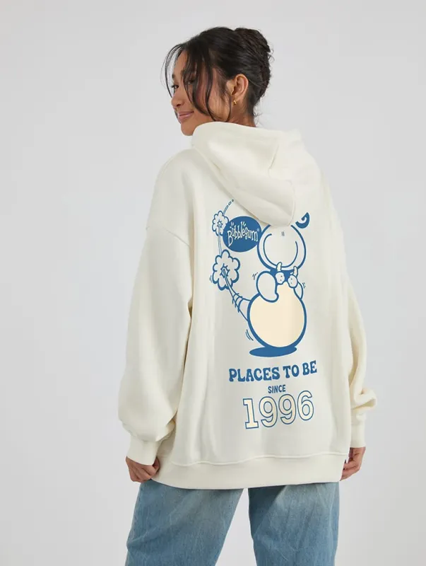 Bubblegum x Skinnydip Head In The Clouds Hoodie In White made by Skinnydip London