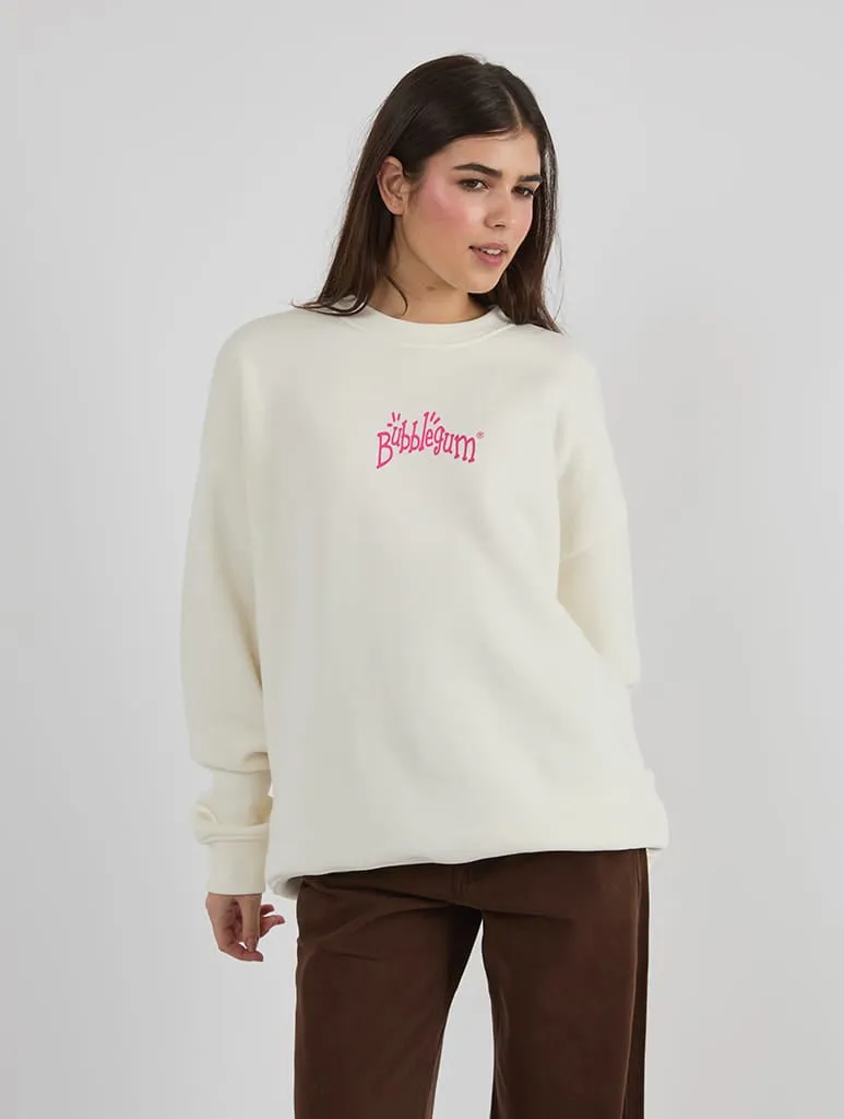 Bubblegum x Skinnydip Take Up Space Sweatshirt In White sold by Skinnydip London product image thumbnail 2