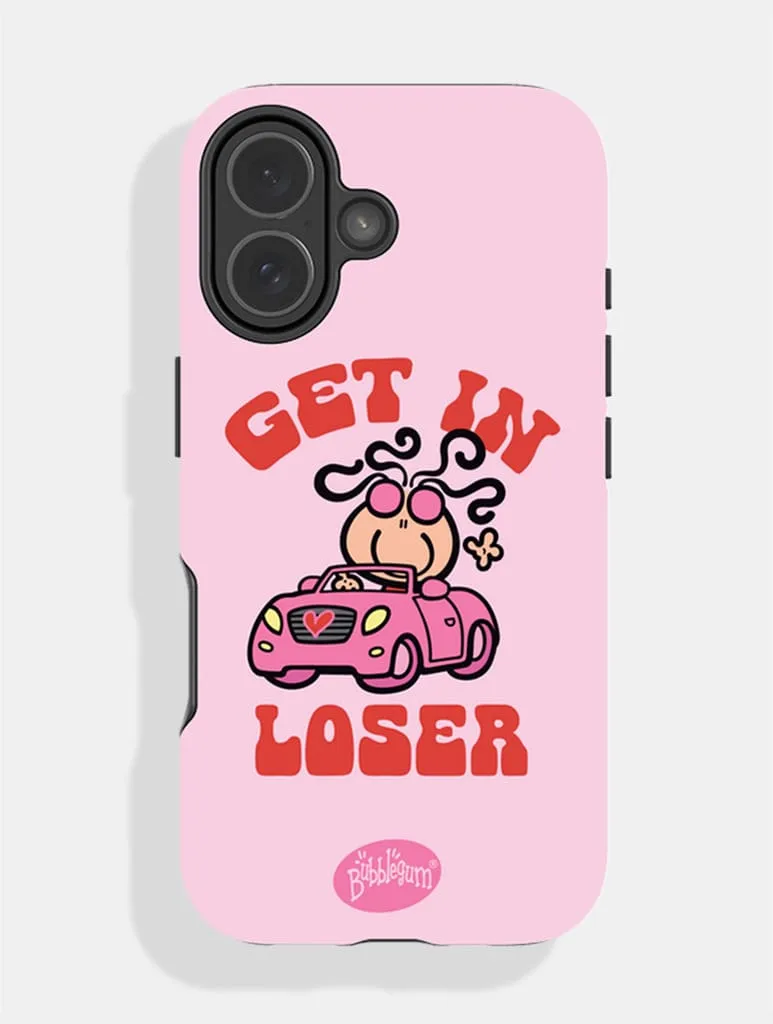 Bubblegum Get In Loser Ultra Protective iPhone Case sold by Skinnydip London