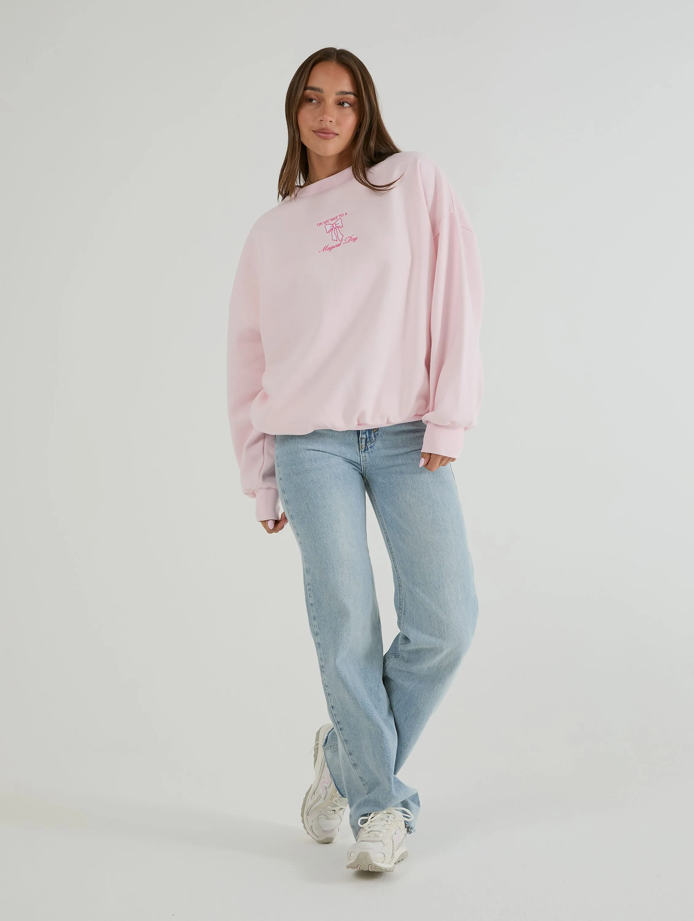Disney On My Way To A Magical Day in Pink Sweatshirt sold by Skinnydip London product image thumbnail 5