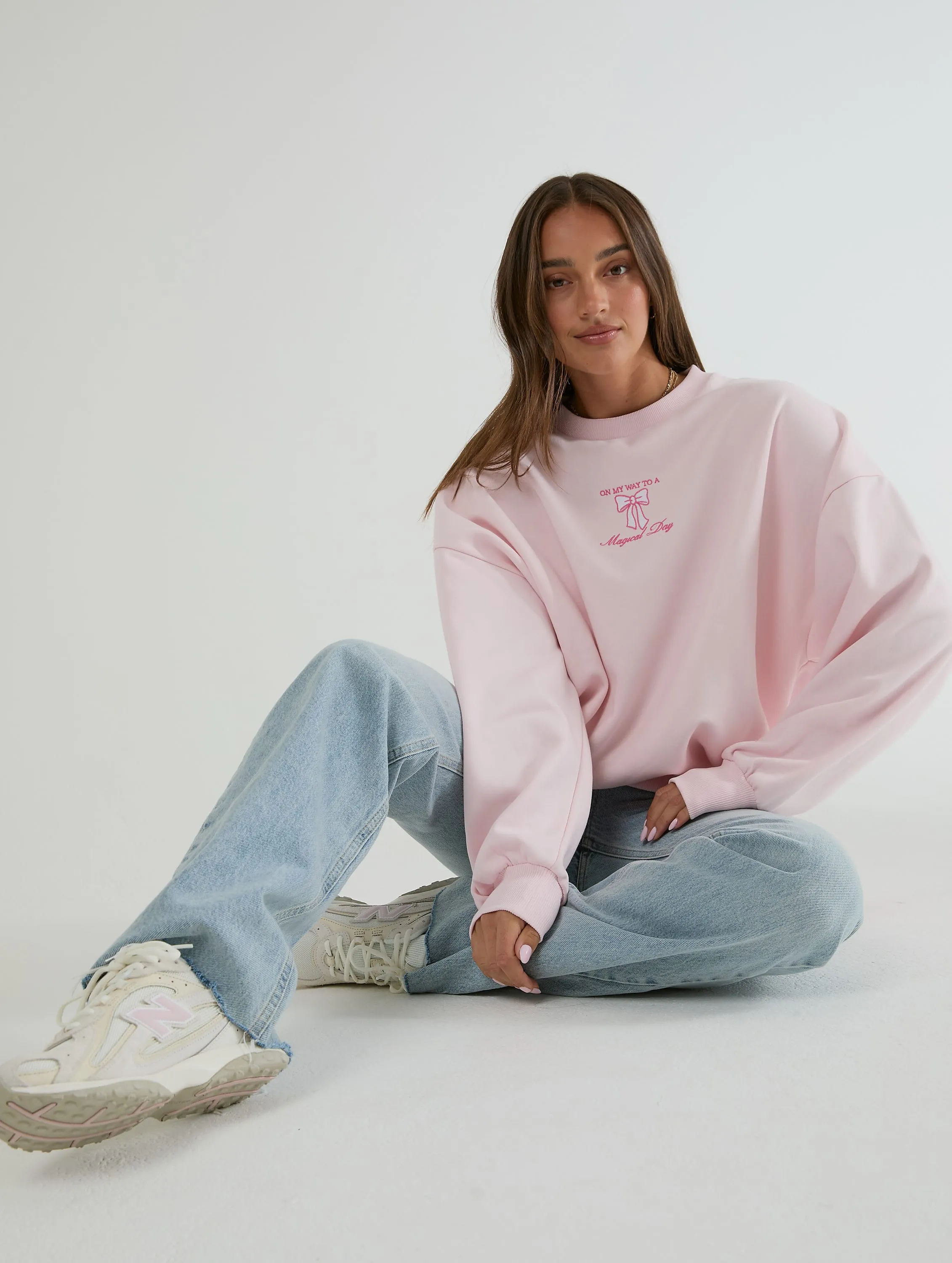 Disney On My Way To A Magical Day in Pink Sweatshirt sold by Skinnydip London product image thumbnail 4