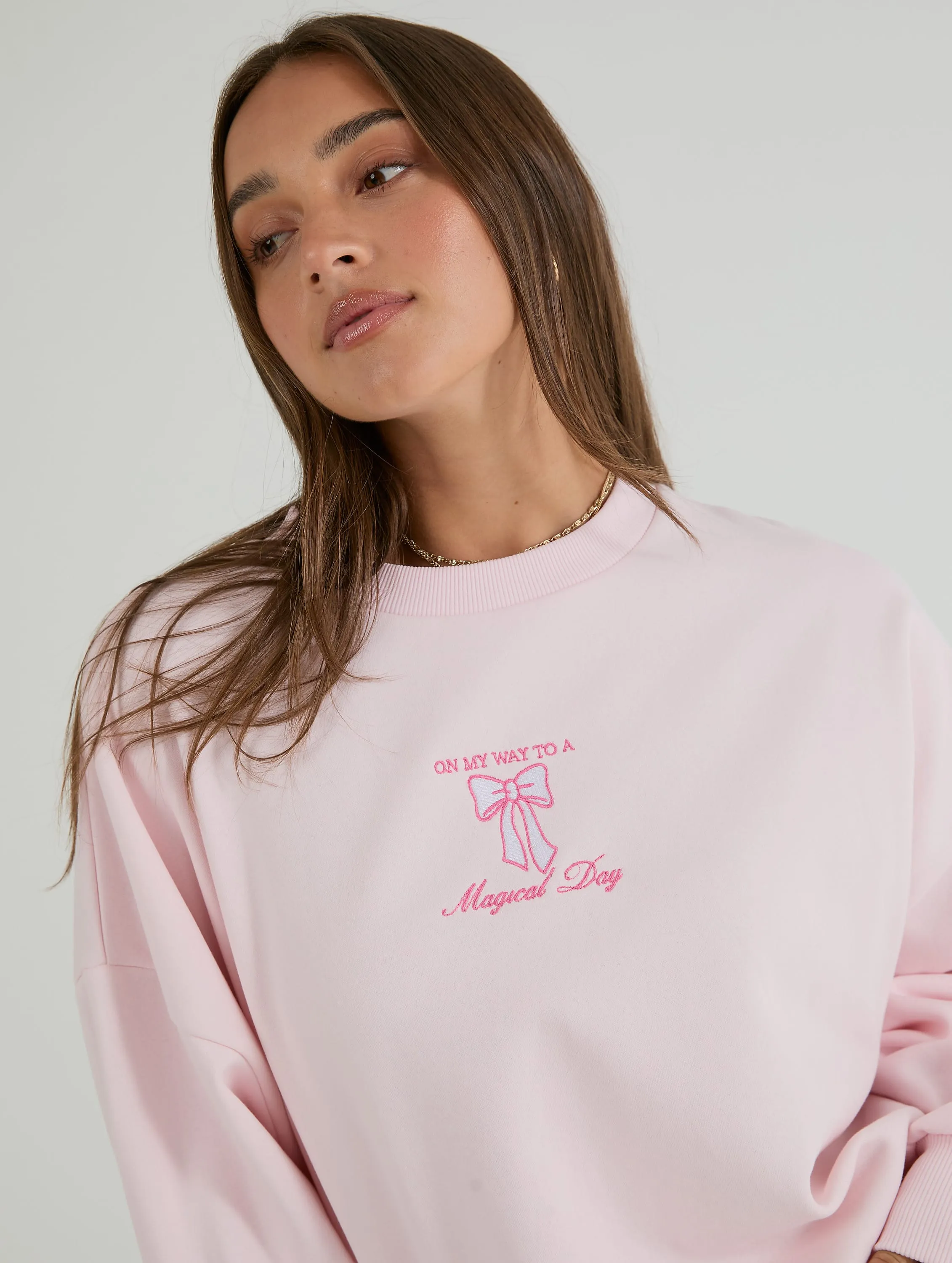 Disney On My Way To A Magical Day in Pink Sweatshirt sold by Skinnydip London product image thumbnail 3