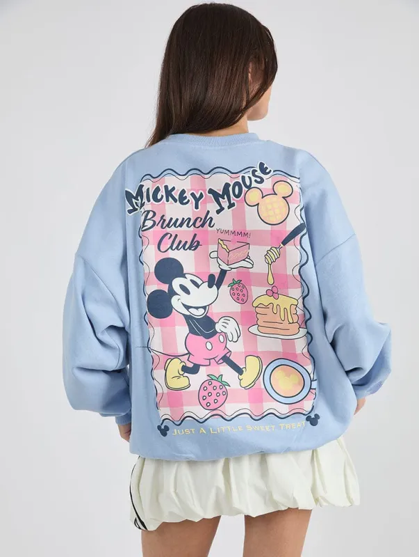 Disney Mickey Mouse Brunch Club Sweatshirt made by Skinnydip London