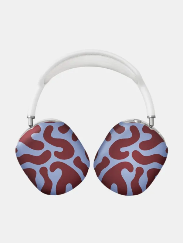 Blue And Maroon Pattern AirPods Max Case in Matte made by Skinnydip London
