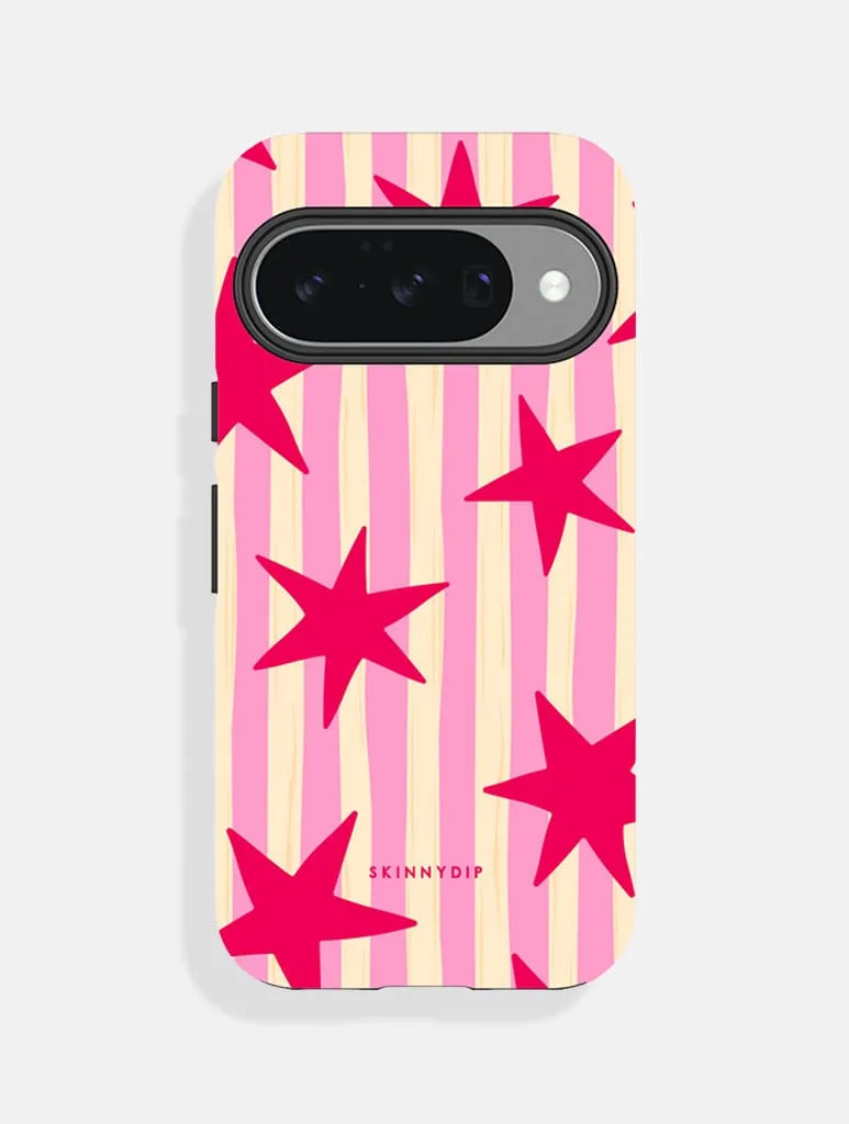 Stars and Stripes Pink Red and Yellow Ultra Protective Google Pixel Case sold by Skinnydip London