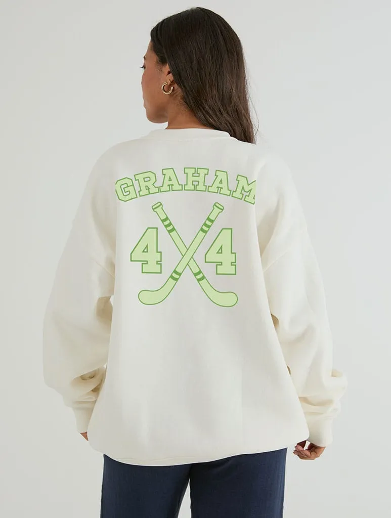 Graham 44 Sweatshirt In White sold by Skinnydip London product image thumbnail 2