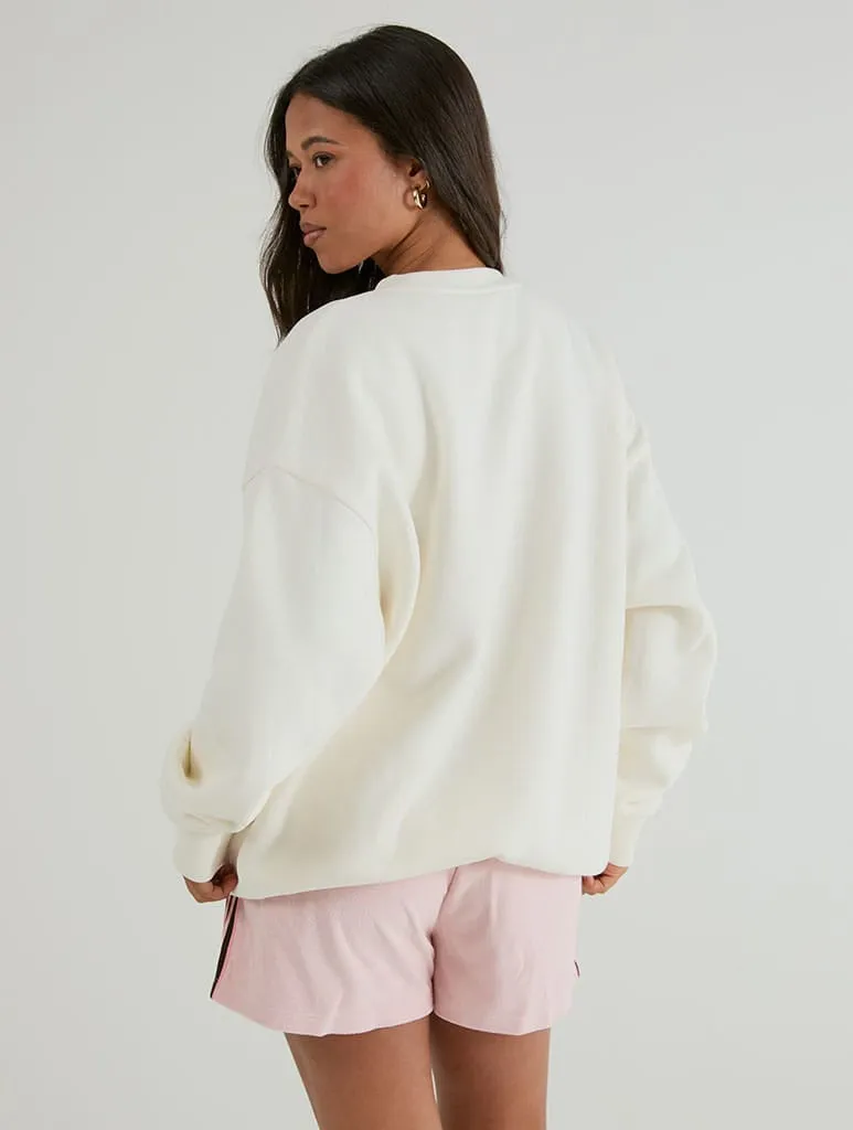 Chase Footballs Not Feelings Sweatshirt In White sold by Skinnydip London product image thumbnail 2
