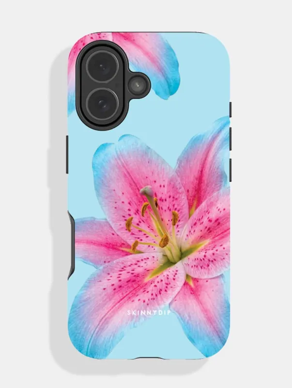 Cotton Candy Lily Ultra Protective iPhone Case made by Skinnydip London