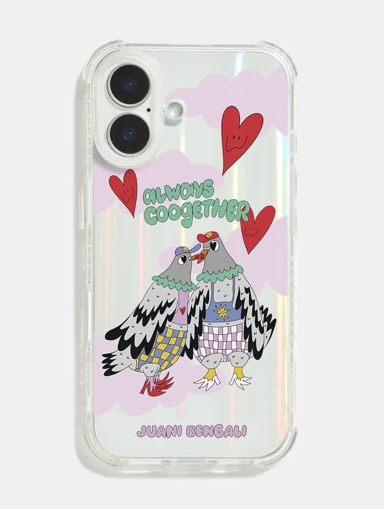 Juani Bengali x Skinnydip Pigeons In Love Shock iPhone Case sold by Skinnydip London