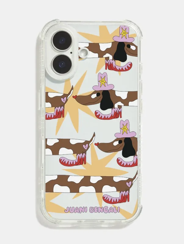 Juani Bengali x Skinnydip Sausage Dogs Shock iPhone Case made by Skinnydip London