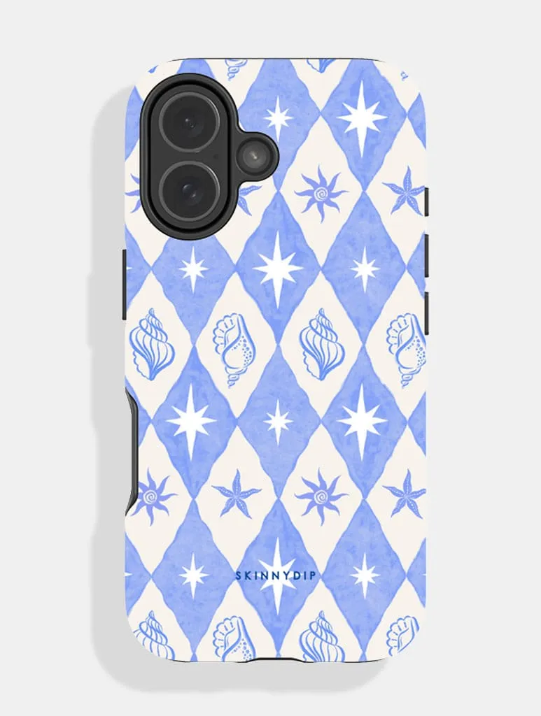 Blue Diamond Sea Shells Ultra Protective iPhone Case sold by Skinnydip London