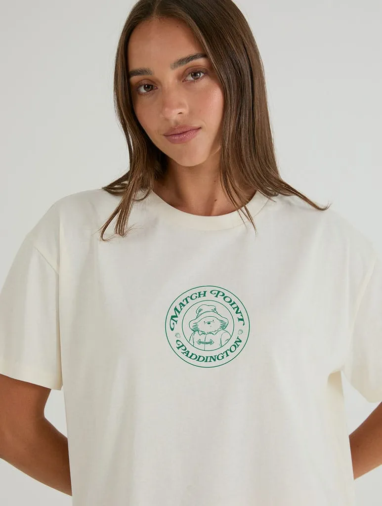Paddington x Skinnydip Match Point T-Shirt In White sold by Skinnydip London product image thumbnail 2