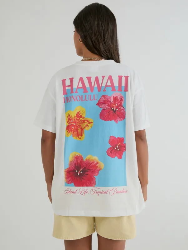 Hawaii Poster T-Shirt made by Skinnydip London