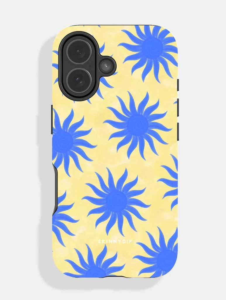 Sunshine Swirls Yellow And Blue Ultra Protective iPhone Case sold by Skinnydip London