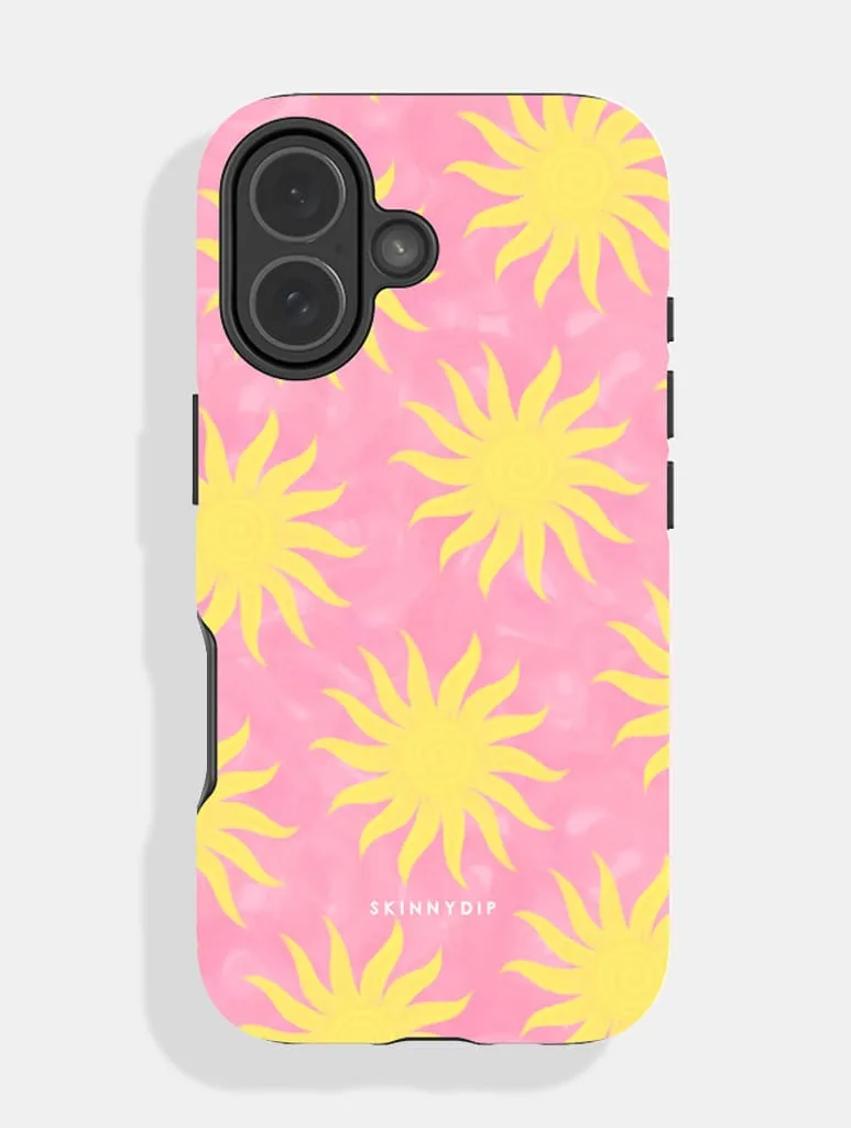 Sunshine Swirls Pink And Yellow Ultra Protective iPhone Case sold by Skinnydip London