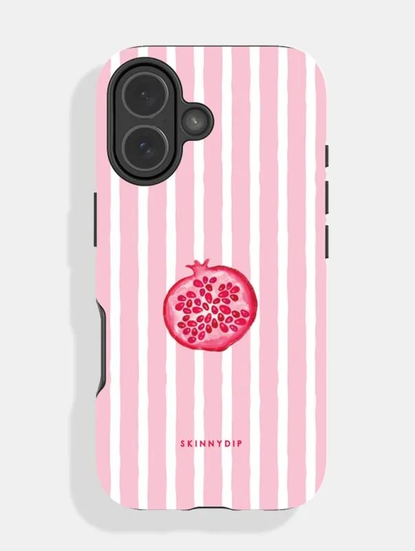 Pomegranate Stripe Ultra Protective iPhone Case made by Skinnydip London