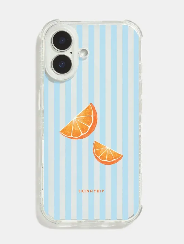 Oranges Stripes Shock iPhone Case made by Skinnydip London