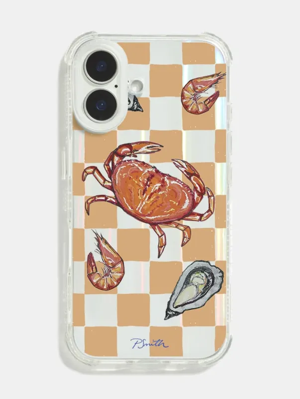 Pippa Smith Studio x Skinnydip Seafood Medley On Check Shock iPhone Case made by Skinnydip London