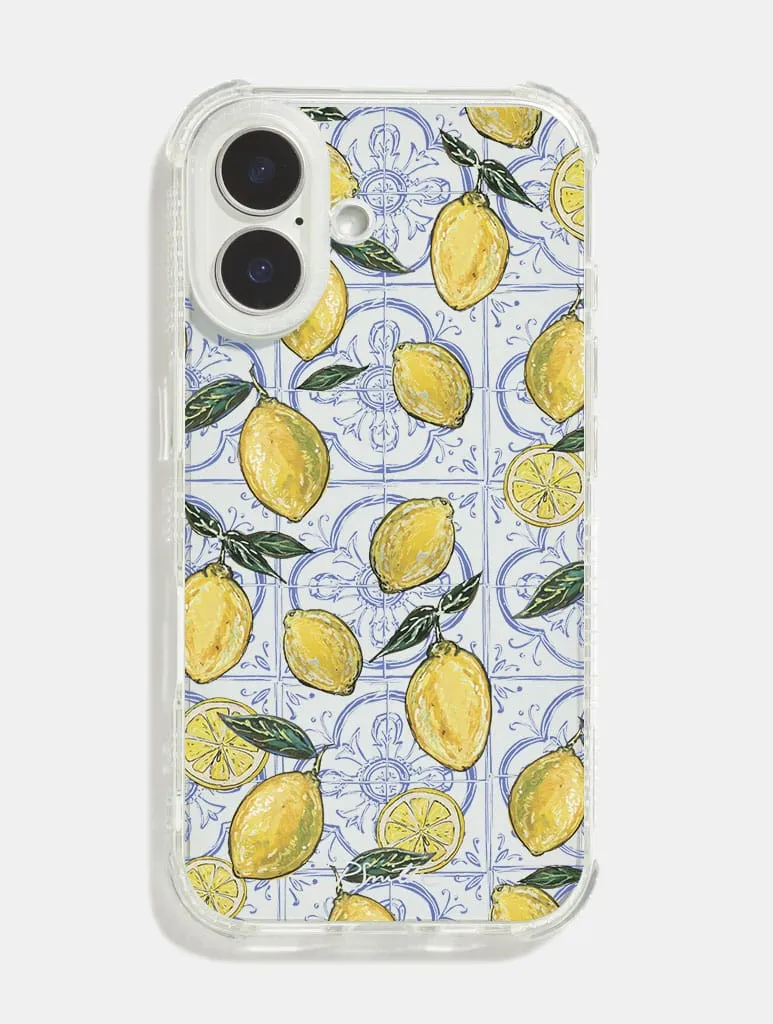 Pippa Smith Studio x Skinnydip Lemons On Tiles Shock iPhone Case sold by Skinnydip London