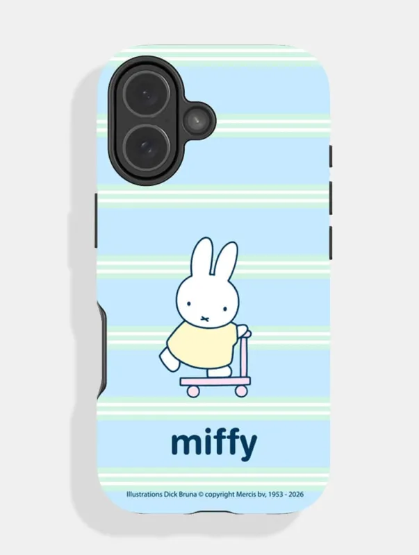Miffy Scooter Stripe Ultra Protective iPhone Case made by Skinnydip London