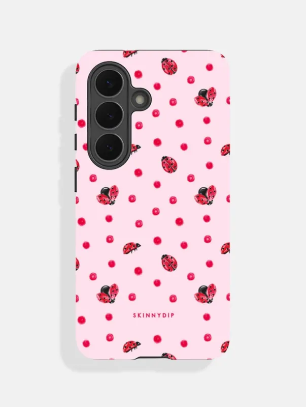Ladybird Red and Pink Polka Dot Ultra Protective Samsung Case made by Skinnydip London