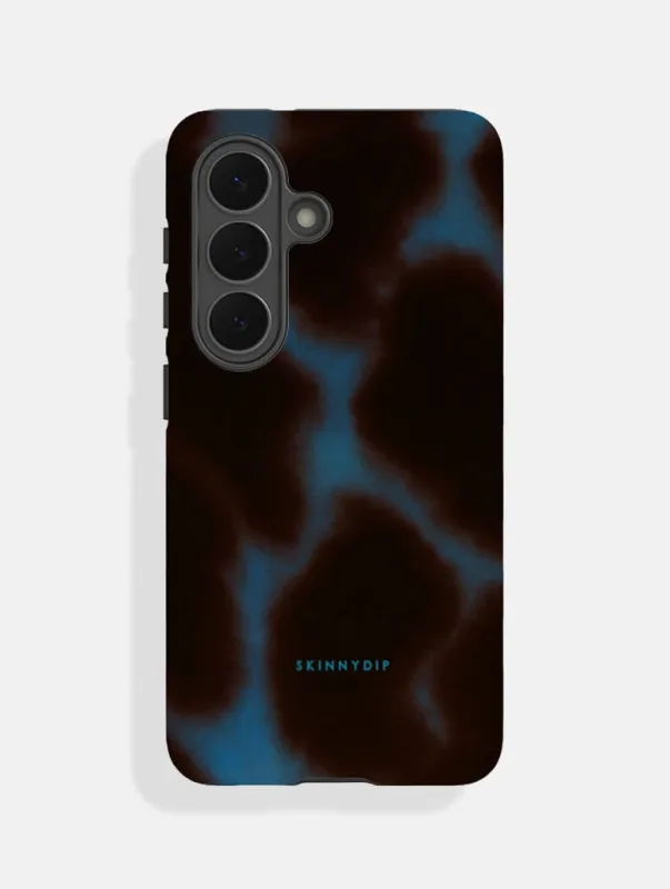 Blue Burgundy Tortoise Shell Ultra Protective Samsung Case made by Skinnydip London