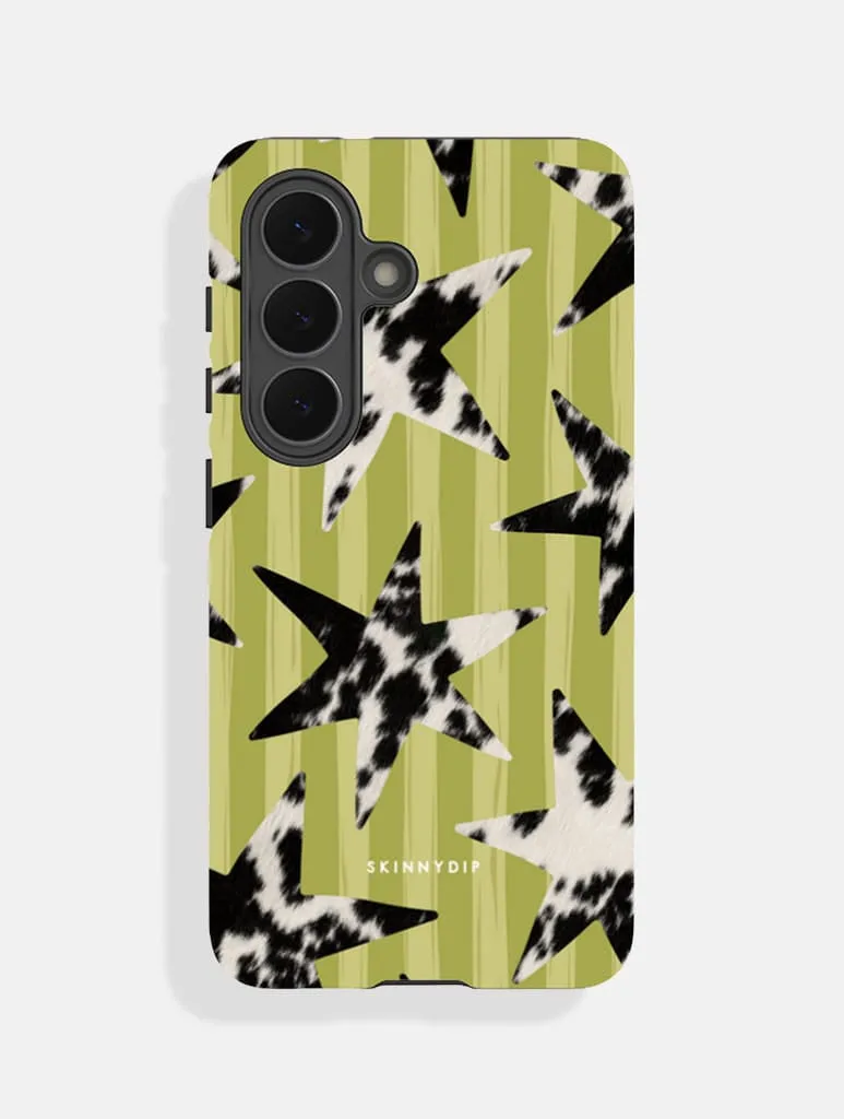 Cow Print Star Stripe Green Ultra Protective Samsung Case sold by Skinnydip London