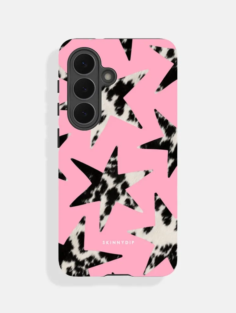 Cow Print Stars Pink Ultra Protective Samsung Case sold by Skinnydip London