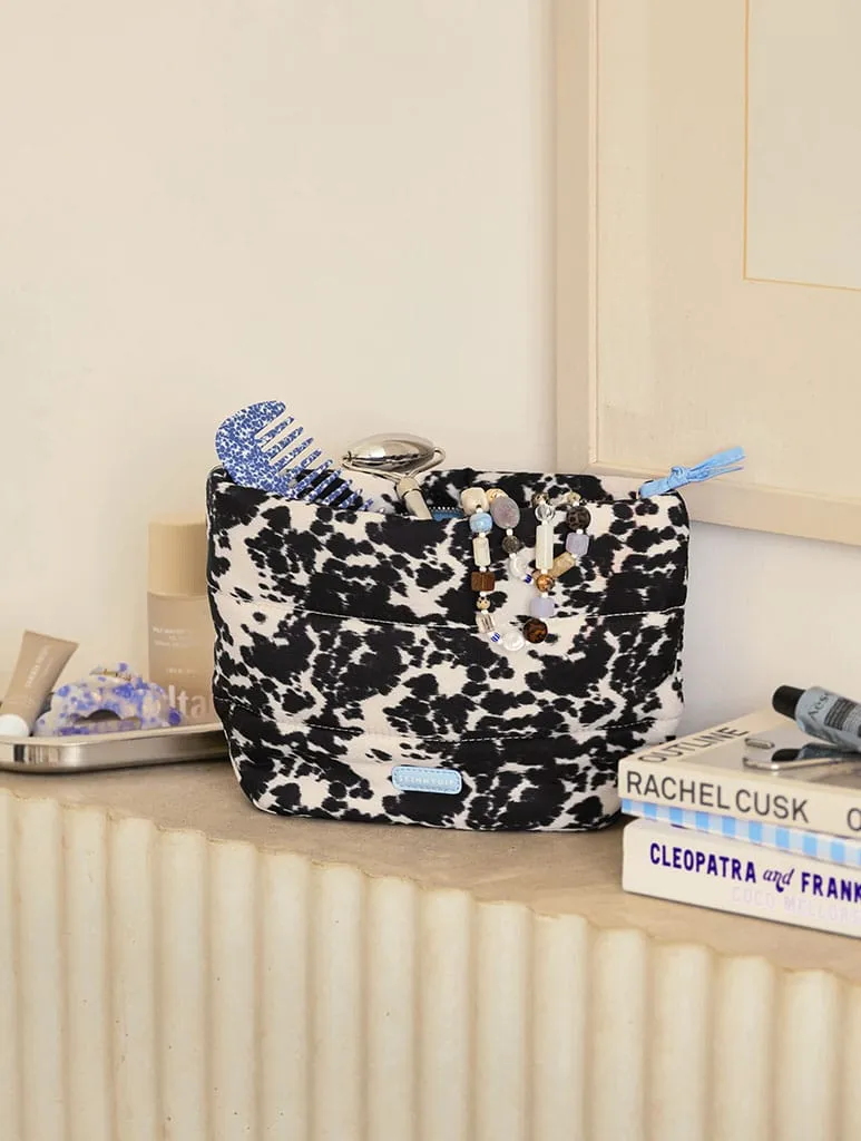 Cow Print Pillow Pouch Makeup Bag sold by Skinnydip London product image thumbnail 2