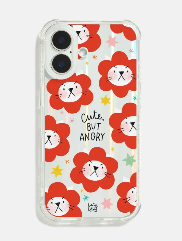 Lucy Lucy Designs x Skinnydip Cute But Angry Shock iPhone Case made by Skinnydip London