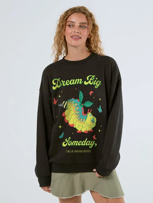 Disney Pixar A Bug’s Life Beautiful Butterfly Sweatshirt In Black made by Skinnydip London