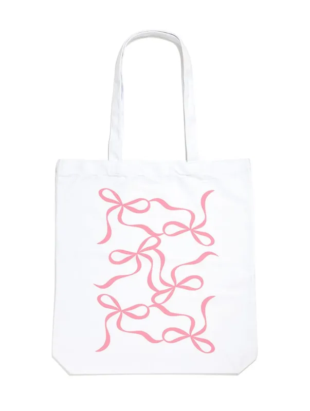 Pink Bow Tote Bag made by Custard London