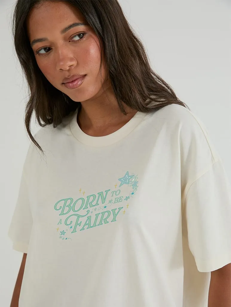 Winx Club x Skinnydip Bloom Born To Be A Fairy T-Shirt In White sold by Skinnydip London product image thumbnail 2